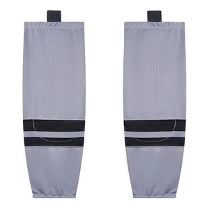 Chaussettes de hockey sur glace personnalisées à faible MOQ avec logo d'équipe, sublimées, respirantes, pour l'entraînement estival, avec bordure élastique extensible, 100 % polyester - Product Image 1
