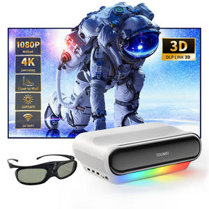 โปรเจคเตอร์ฉายภาพระยะใกล้พิเศษ Smart Ultra Short Throw รองรับความละเอียด 1080P 4K โปรเจคเตอร์ DLP พร้อม WiFi โฟกัสอัตโนมัติ MEMC ระบบ Android สำหรับดูหนังในห้องนอน - Product Image 5