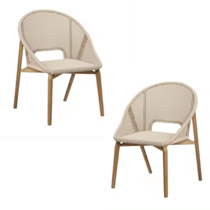 Modern Style Teak Wooden Dining <b>Chairs</b> Durable Rattan Backrest Super <b>Comfy</b> Convertible for Villas Parks Manufacturing Indonesia - Product Image 6