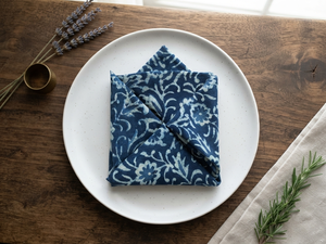<b>Blue</b> Floral Printed Handmade Bohemian <b>Cushion</b> <b>Cover</b> Knitted Combed Cotton Fabric Eco Friendly Shrink Resistant Customizable Home - Product Image 2