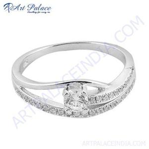 Art Palace Impressionnante bague en cristal d'argent avec zircone cubique - Product Image 2