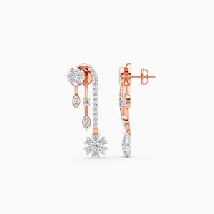 JEWELLERY PLANET Pendientes de Perlas de Agua Dulce con Baño de Oro Rosa de 10K, Diseño de Lazo, Clásicos, Modernos y de Lujo - Product Image 5