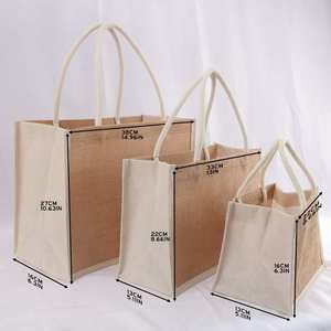 Biodegradable Natural Fiber Jute Carry <b>Bag</b> Large Capacity Eco Friendly Shopping Tote <b>Bag</b> - Product Image 4