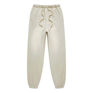 Pantalones Deportivos de Felpa de Algodón y Poliéster al por Mayor, Estilo Urbano, Holgados, Vintage, Lavado Ácido, para Hombre - Product Image 3