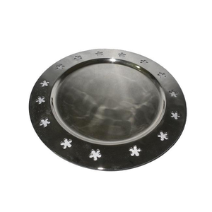 Plato de Presentación Metálico de Alta Calidad para Restaurantes, Hecho a Mano, Diseño de Estrella Blanca Grande, Último Estilo, Recubrimiento Plateado, Acabado Premium - Product Image 5