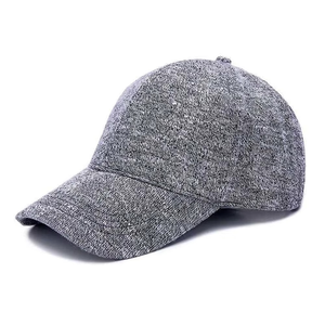 Unisex 6-Panel Snapback Cap Solid Gray Cotton <b>Yarn</b> Jersey Adjustable Fit Casual Style for Adults Spring Summer - Product Image 1