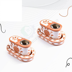 Brûleur d'encens et plateau d'aromathérapie ovale en bois de santal écologique avec incrustation de nacre, motif floral, pour la décoration intérieure - Product Image 6