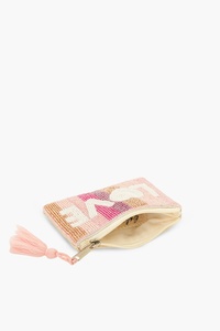 Top quality Embroidery beaded <b>coin</b> <b>purse</b> features a white pearl heart design to organize and <b>coin</b> carry small personal essential - Product Image 6