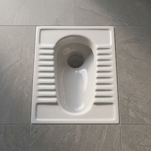 Modern <b>Ceramic</b> Washdown Squatting <b>Pan</b> Toilet WC Floor Mount Sanitary Ware For Urban Metro Bus Bathroom Installation - Product Image 3