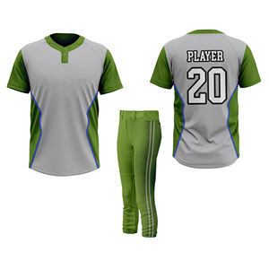 Conjuntos de Uniformes de Béisbol/Sóftbol para Adultos, Ropa Deportiva Transpirable de Manga Corta, Estampada, Tallas Grandes, Personalizable OEM - Product Image 3