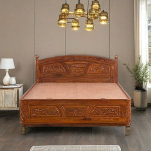 Cama King Size Moderna de Madera Sólida con Funciones de Refrigeración y Extensión para Hoteles y Apartamentos, Muebles de Dormitorio - Product Image 3