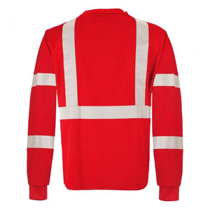 Wholesale Hi Vis High Reflective Tape T-<b>Shirts</b> Breathable Long Sleeve Safety Construction Working T-<b>Shirts</b> for Men - Product Image 3
