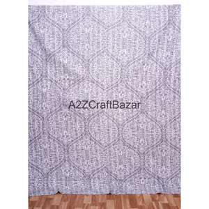 Couverture Kantha en coton biologique faite à la main avec rembourrage en coton, réversible, brodée, style vintage, écologique, pour la maison et l'hôtellerie - Product Image 1