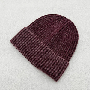 Bonnet tricoté côtelé épais teint en masse avec revers, chaud, unisexe, qualité fabricant, couvre-chef - Product Image 3
