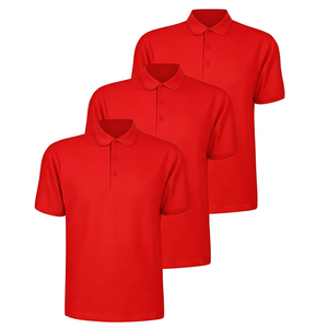 Polo à manches courtes pour homme, blanc, 100% coton, respirant, couleur unie, tricoté, coupe classique - Product Image 5