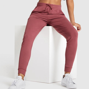 Pantalon de jogging personnalisé pour femme, taille haute, cordon de serrage, bas élastiqué, coupe ample, longueur cheville, couleur unie, poches latérales - Product Image 4