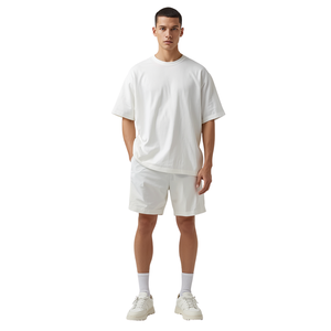 Ensemble d'été pour homme MATEX SPORTS, t-shirt et short décontractés en coton écologique - Product Image 2