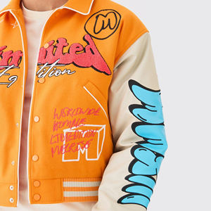 ผู้ผลิตแจ็คเก็ตหนังวาร์ซิตี้แบบกำหนดเองสำหรับผู้ชาย ปักลายเชนิลคุณภาพสูง ที่เป็นที่ต้องการมากที่สุด - Product Image 5