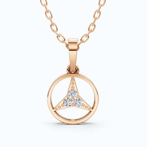 Collar con Colgante de Tres Piedras de Diamantes Cultivados en Laboratorio para Mujer, Oro Blanco de 14K con Baño de Rodio, Certificado IGI, Corte Brillante, Lujoso, para Boda - Product Image 3