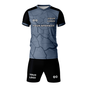 Camiseta de Fútbol Sublimada Personalizada con Cuello en V, Manga Corta, 100% Poliéster, Malla Transpirable, para Todas las Temporadas, Ropa Deportiva para Adultos - Product Image 3