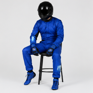 Traje de Carreras de Karting para Hombre, Azul, Manga Larga, Resistente a las Llamas, Sin Costuras, de Secado Rápido, para Todas las Temporadas, Personalizable para Equipos - Product Image 4