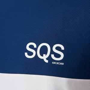 T-shirt en jersey de coton pour homme de qualité supérieure - Bleu, blanc et rouge avec logo SQS - Product Image 5