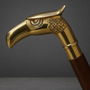 Bastón de Madera con Cabeza de Águila Tallada, Bastón Decorativo de Madera para Hombres y Mujeres, Estilo Vintage - Product Image 1