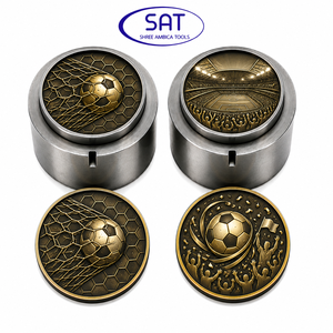 SAT Jewelry Champion Orbit Football Commemorative Stainless Steel Coin Die Custom Sports Souvenir Minting Embossing Sweden - Product Image 2