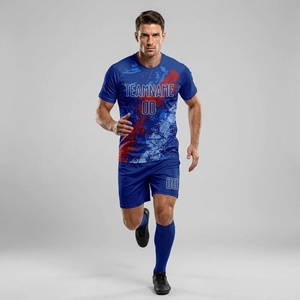 ชุดยูนิฟอร์มฟุตบอลโลโก้สั่งทำพิเศษ เสื้อฟุตบอลแบบซับลิเมชั่น ระบายอากาศได้ดี ซับเหงื่อ แห้งเร็ว ชุดฝึกซ้อมทีมชาย ผู้ใหญ่ - Product Image 4