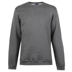 Sweat-shirt en coton tricoté à col rond, coupe classique pour homme, couleur unie, vêtements décontractés d'automne - Product Image 1