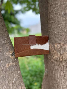 Portefeuille en cuir de vachette véritable pochette pour téléphone élégant multi-usages portefeuilles occidentaux pour femmes pochette de créateur unique - Product Image 2