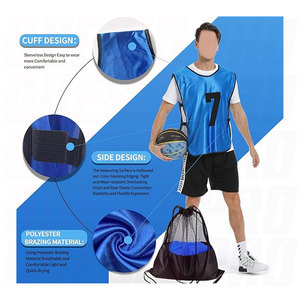 Chalecos de Entrenamiento Scrimmage para Equipos Juveniles de Fútbol, Petos Numerados para Práctica, Camisetas Ligeras y Transpirables de Malla, Petos Deportivos de Fútbol - Product Image 5
