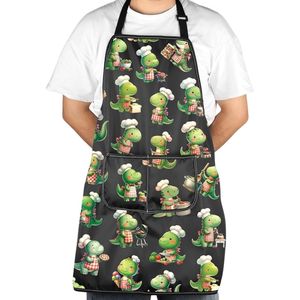 Divertido delantal de dinosaurio, regalo para amantes de la cocina, cocina de dinosaurios - Product Image 3