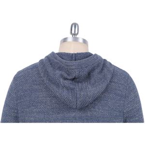 Customized Men's <b>Merino</b> <b>Wool</b> Knitted Print Pattern <b>Hoodie</b> Pullover Long Sleeve with Lining Breathable Eco-Friendly Autumn Wear - Product Image 5