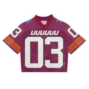 Men's Purple <b>V</b>-Neck Short Sleeve Football Jersey With Number 03 Sublimation Print Breathable Sporty Style Regular <b>Fit</b> - Product Image 1