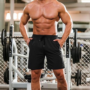 กางเกงกีฬาขาสั้นผู้ชาย 7 นิ้ว แห้งเร็ว ยืดหยุ่น น้ำหนักเบา สำหรับออกกำลังกาย วิ่ง เทรนนิ่ง มีกระเป๋าซิป ระบายอากาศได้ดี - Product Image 2