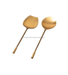 Utensilios de cocina para el hogar, juego de cubiertos de acero inoxidable chapado en oro rosa mate, color dorado brillante para restaurante - Product Image 3