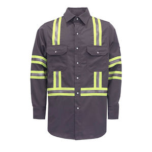 Chemise de travail ignifuge, respirante, de sécurité, avec bandes réfléchissantes - Product Image 4