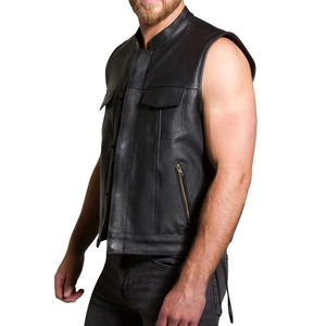 Chaleco de Cuero para Motocicleta de Invierno 2026, de Alta Calidad, Nuevo, para Hombre, Sólido, Perforado, de Lona, Impermeable y Transpirable, con Logotipo Personalizado - Product Image 1