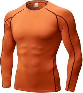 <b>Men's</b> Sleeve <b>Compression</b> T <b>Shirt</b> Breathable Quick Dry Slim Fit Sports Top Workout Training Tee - Product Image 4