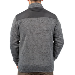 Men's Quarter Zip <b>Mid</b> <b>Layer</b> Jacket In multi Color Contrasted Casual Sportswear For Or Outdoors Wear Zipper Long Sleeve Jacket - Product Image 4