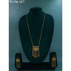 Collier de mode plaqué or de qualité supérieure, vente en gros, bijoux de mariage indiens, bijoux à pièces arabes, ensemble arabe - Product Image 4