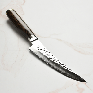 Cuchillo Deshuesador de Damasco Forjado a Mano, Cuchillo Profesional para Recortar y Deshuesar Carne, Cuchilla de Cocina de Acero Inoxidable Afilada como una Navaja - Product Image 1