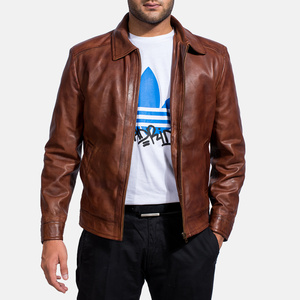 Chaqueta de Cuero Genuino Negra Personalizada para Hombre, Estilo Urbano, Corte Ajustado, Forro de Sherpa y Ribete de Piel, Diseño Elegante para Entusiastas de la Motociclismo - Product Image 3