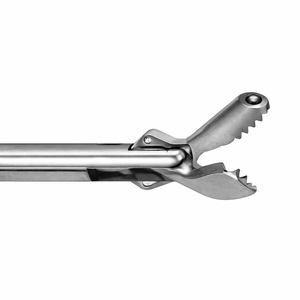 Pinzas Rusas Premium Curvas Izquierdas, Eje de 5mm, Puntas Ovaladas Dentadas, 25cm de Longitud de Trabajo, 35cm de Longitud Total – ZETOMEDPRO - Product Image 2