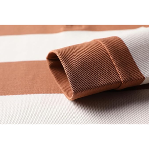 Chemise à manches longues rayée à col boutonné pour homme, respirante, lavée, avec logo personnalisé, 60% coton, 40% polyester - Product Image 6