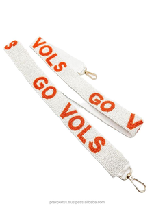 Handmade Embroidery Game Day Beaded Shoulder <b>Strap</b> Crossbody Purse Belt <b>Adjustable</b> Seed Beads Shoulder Bag Custom Wholesale - Product Image 4