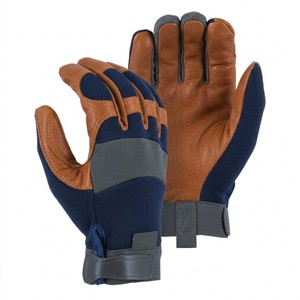 Gants de mécanicien 2026 en cuir synthétique avec paume renforcée, doigts renforcés, dos en Spandex – Gants de travail de sécurité tendance en Europe - Product Image 1