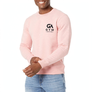 <b>Gym</b> Active Pink Crewneck <b>Sweatshirt</b> Fully Customized Long Sleeved Regular Fit Unisex 100% Cotton Knitted Pullover Casual Autumn - Product Image 4