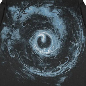 T-shirt Homme Superposé à Double Manche Noir avec Imprimé Aigle Graphique sur la Poitrine et Manches à Motifs Flammes Tribales, Style Streetwear Décontracté Hip Hop - Product Image 6